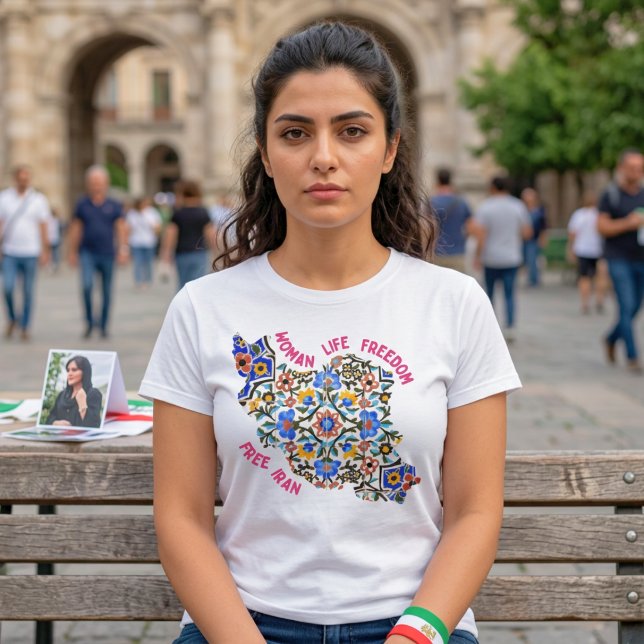 Kvinna Liv Frihet | Persiska Kakel iranska present T Shirt (Woman Life Freedom | Persian Tiles Iranian Gifts T-Shirt)