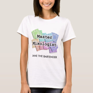 Kvinna Lt. Utslagsplatser - ledar- Mixologist Tee Shirt