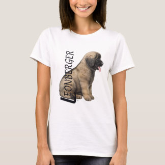 Kvinna Ludwig den Leonberger valpT-tröja T Shirt