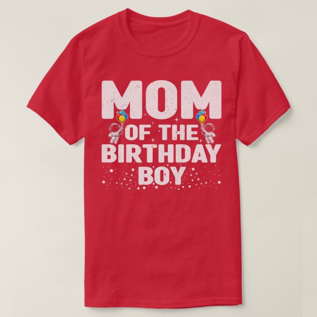 Kvinna Lycklig Mamma vid Barns födelsedag T Shirt (Design framsida)