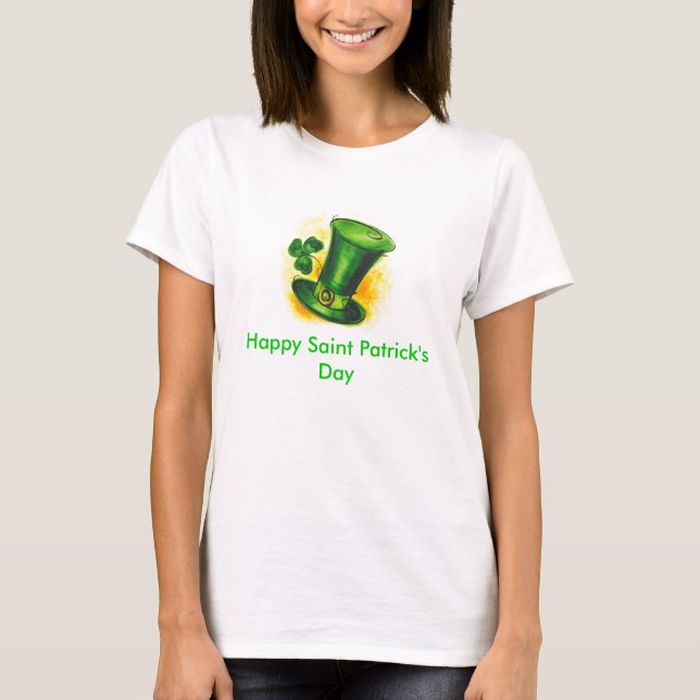 Kvinna - Lycklig Saint patrick's day Shirt Tee Shirt (Framsida)