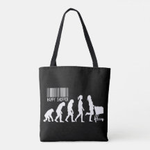 Kvinna Lycklig Shoppare Evolution parodi
