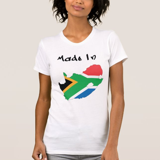 Kvinna Made_In_South afrika T Shirt (Framsida)