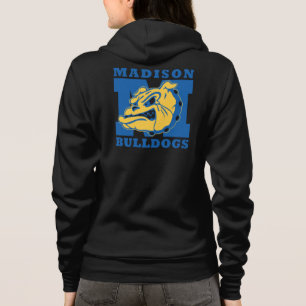 Kvinna Madison bulldoggar drar igen blixtlåset p T Shirt