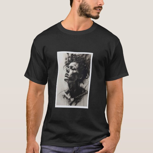 Kvinna målad t shirt (Framsida)