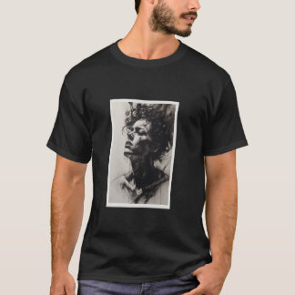 Kvinna målad t shirt