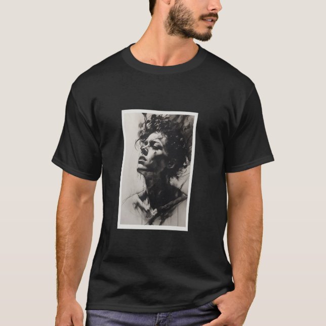 Kvinna målad t shirt (Framsida)