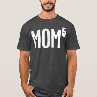 Kvinna Mamma 5 barn Cute Funny Mors dag Gift T Shirt