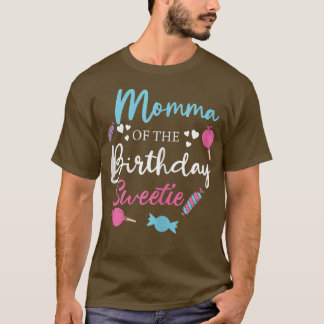 Kvinna mamma från födelsedagsknappen Candy Boy Gir T Shirt