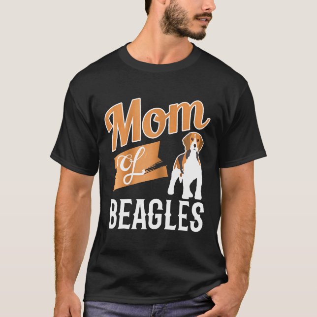 Kvinna Mamma i Beagles Proud Pet Parent Animal Kär T Shirt (Framsida)
