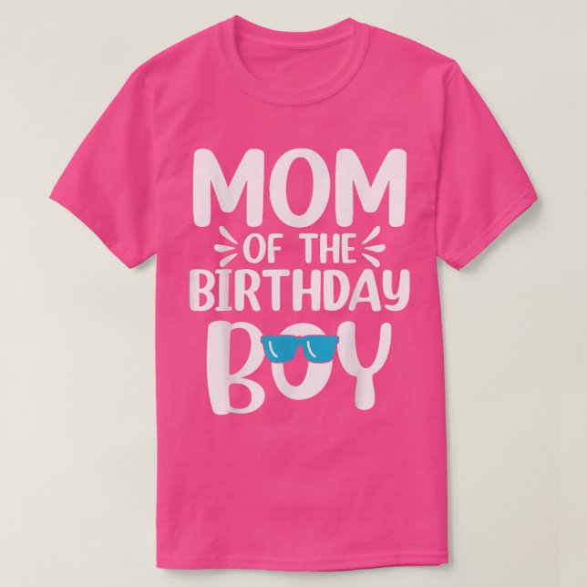 Kvinna Mamma i Birthday Boy Funny Mamma Mammor T Shirt (Design framsida)