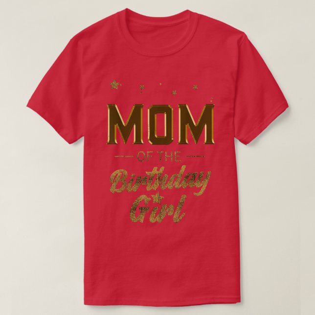 Kvinna Mamma i Birthday Girl Mamma Grandma T Shirt (Design framsida)