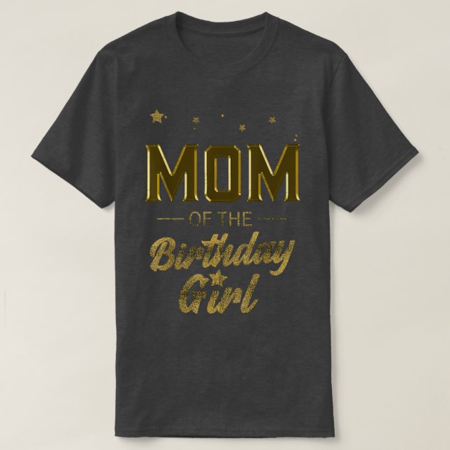 Kvinna Mamma i Birthday Girl Mamma Grandma T Shirt (Design framsida)
