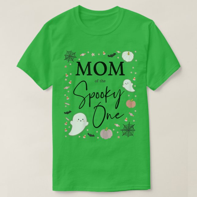 Kvinna Mamma i "Spooky One Girl First Birthday P" T Shirt (Design framsida)