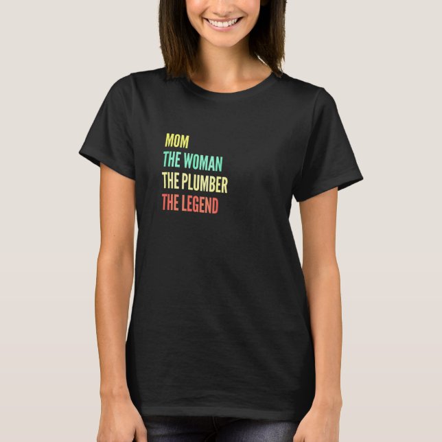 Kvinna Mamma, kvinnan som bär på röret. T Shirt (Framsida)