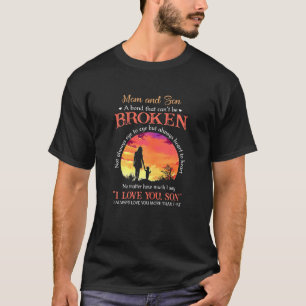 Kvinna Mamma och son en obligation som inte kan br T Shirt