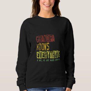 Kvinna Manar Gramps Retro Grandpa vet allt. T Shirt