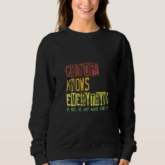 Kvinna Manar Gramps Retro Grandpa vet allt. T Shirt