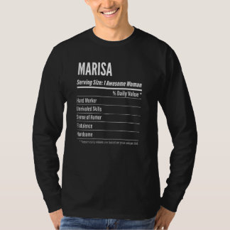 Kvinna Marisa Näringsmässiga fakta som betjänar St T Shirt