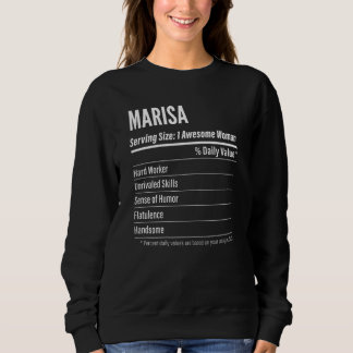 Kvinna Marisa Näringsmässiga fakta som betjänar St T Shirt