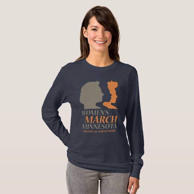 Kvinna mars Minnesota, Duluth upplaga LongSleeve Tee Shirt (Hel framsida)