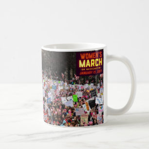 Kvinna mars på Washington Kaffemugg
