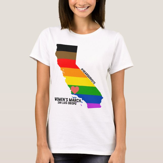 Kvinna mars SLO - LGBTQ Tee (Framsida)