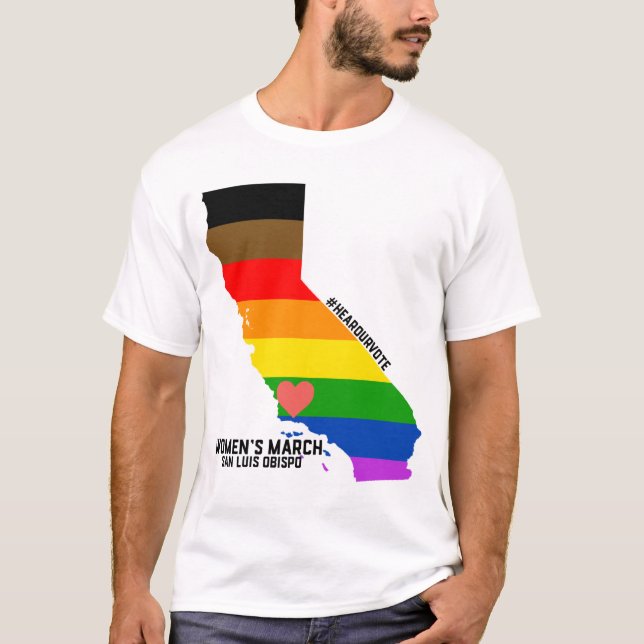 Kvinna mars SLO - LGBTQ Tee (Framsida)