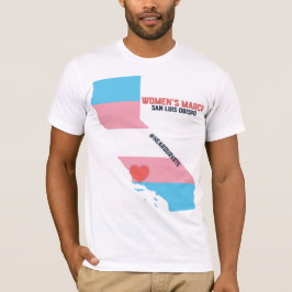 Kvinna mars SLO - Transgenderprideflagga T-shirt