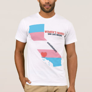 Kvinna mars SLO - Transgenderprideflagga Tee