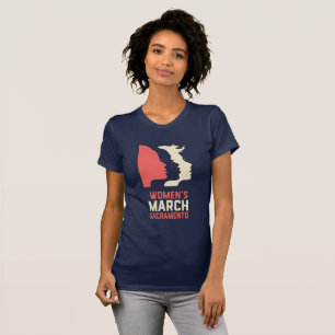 Kvinna marsSacramento inpassade kvinna T-tröja T Shirt
