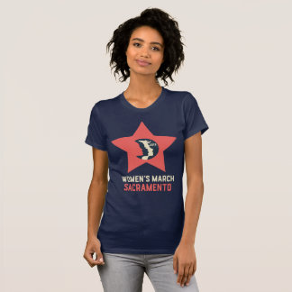 Kvinna marsSacramento inpassade kvinna T-tröja T-shirt