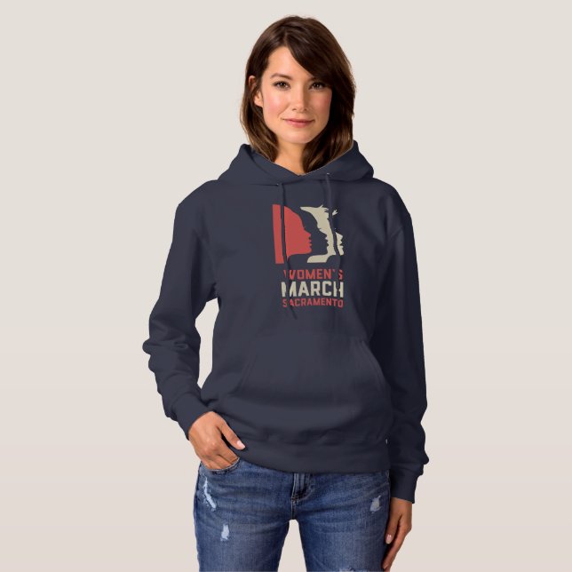 Kvinna marsSacramento unisex- Hoodie Tee Shirt (Hel framsida)