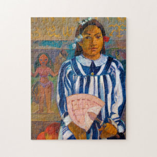 Kvinna med A Fläkt, Gauguin Pussel