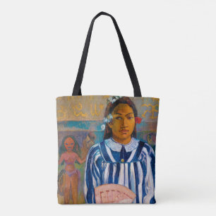 Kvinna med A Fläkt, Gauguin Tygkasse