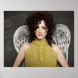 kvinna med ängel vingar 2 poster