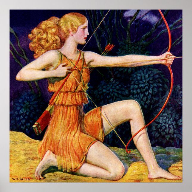 kvinna med båge poster (Framsidan)