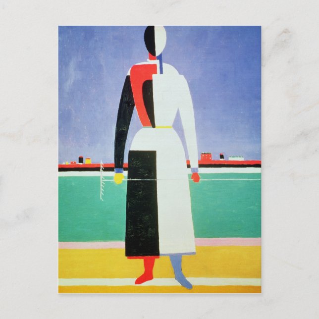 Kvinna med bakverk, 1928-32 vykort (Framsida)