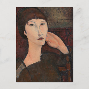 Kvinna med Bangs hår av Amedeo Modigliani Vykort