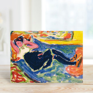 Kvinna med Black Stockings Ernst Ludwig Kirchner Kort