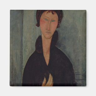 Kvinna med blåttögon, c.1918 magnet