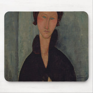 Kvinna med blåttögon, c.1918 musmatta