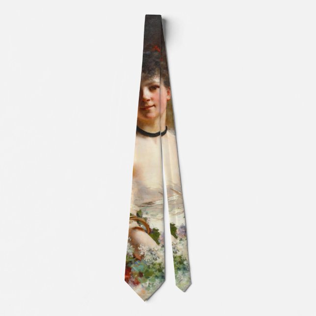 Kvinna med blommabasketen 1850 slips (Framsida)