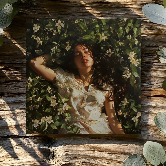 KVINNA MED BLOMMOR KORT (Skapare uppladdad)