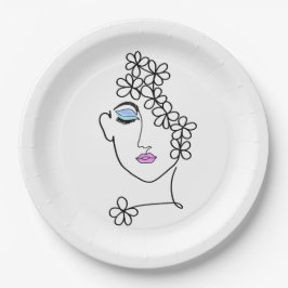 Kvinna med blomsterkonst