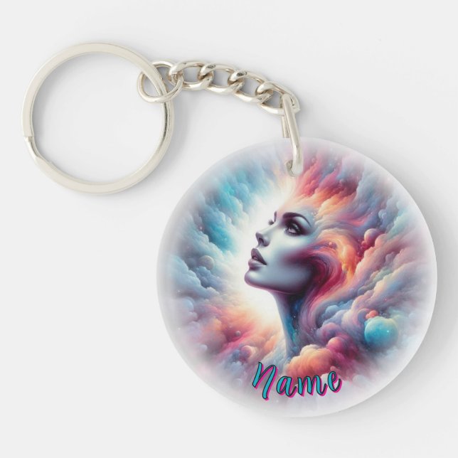 Kvinna med Cosmic Aura Hair (Framsidan)
