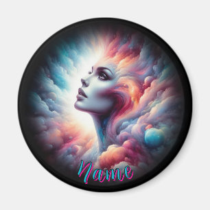 Kvinna med Cosmic Aura Hair Magnet