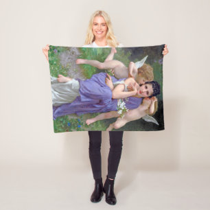 Kvinna med Cupid, Bouguereau Fleecefilt