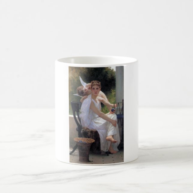 Kvinna med Cupid, Bouguereau Kaffemugg (Center)