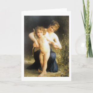 Kvinna med Cupid, Bouguereau Kort